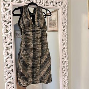 Nicole Miller Collection halter metallic cocktail dress NWT